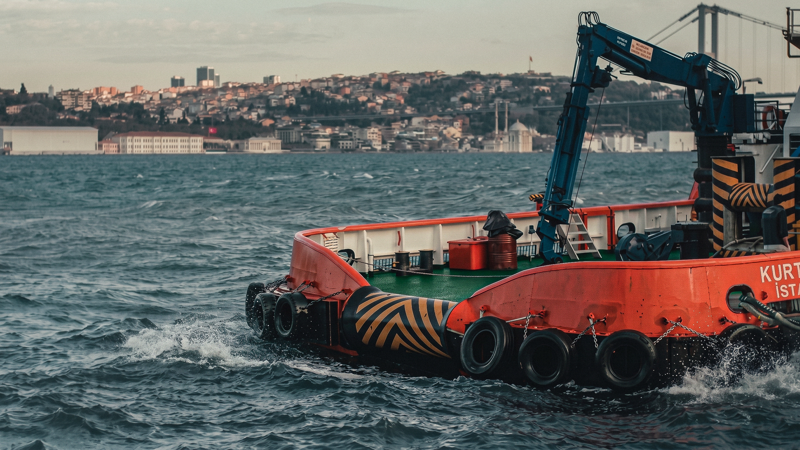 Marine vessel operating in demanding conditions